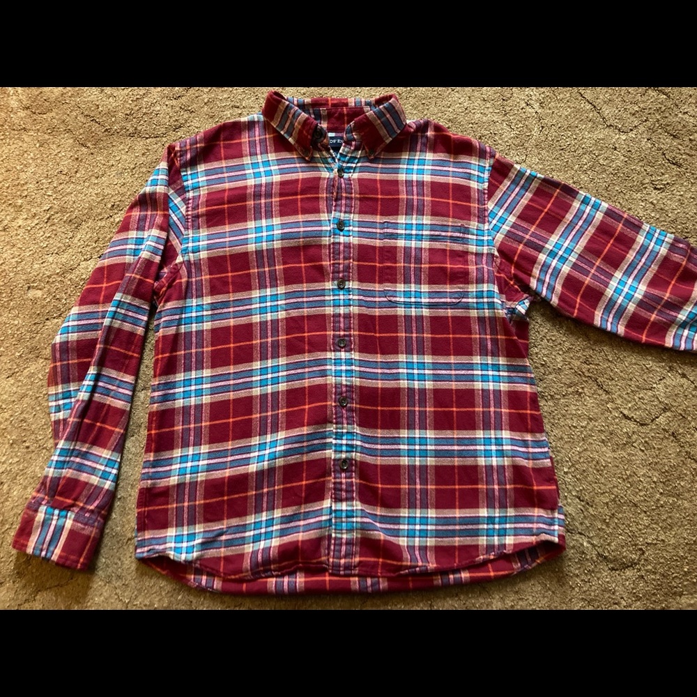 Lands End red flannel shirt Sz L